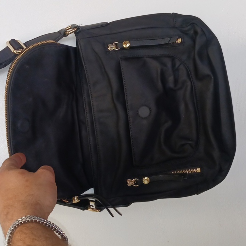 Karl Lagerfeld black nylon crossbody/shoulder bag. - Picture 5 of 13